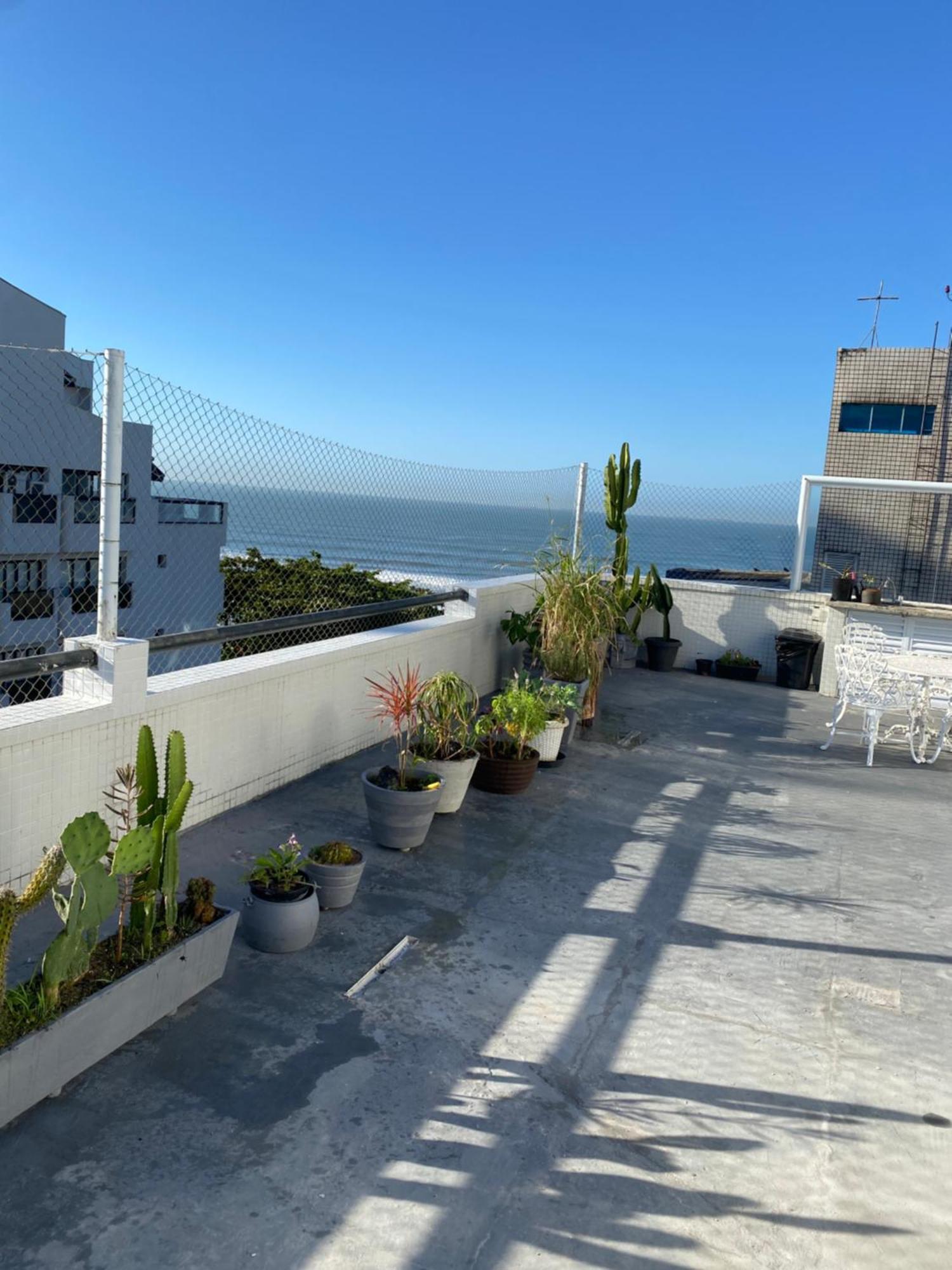 Cobertura Com Area Externa Com Vista Para O Mar Na Melhor Praia Do Guaruja Tombo Exterior foto